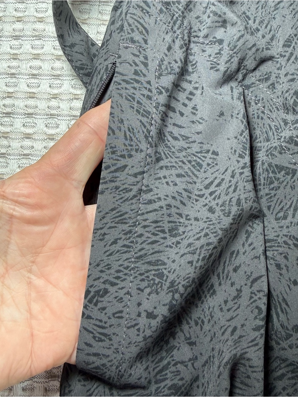 Royal Robbins Women Spotless Traveler Belted Dress Large Gray Floral Tank Pocket - Picture 5 of 10